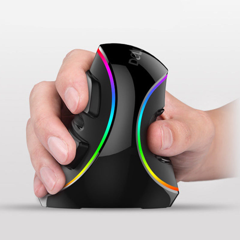 Ergonomic Vertical RGB Snail Mouse for PC Laptop Computer (Wired/Wireless/Right Hand Mice)