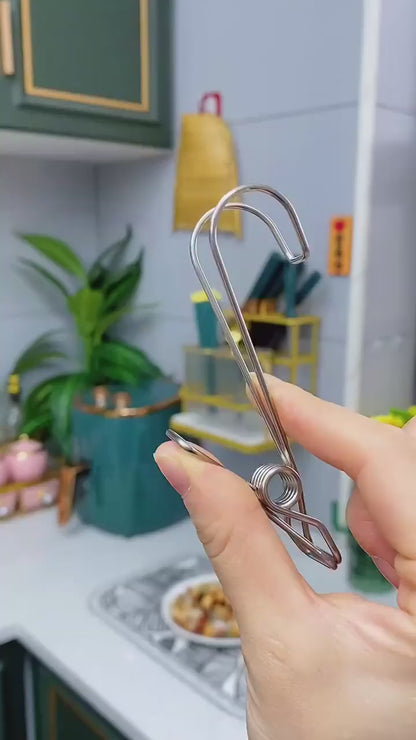 Sturdy Stainless Steel Multi Functional Clip With a Hook (Kitchen Supplies Gadgets)